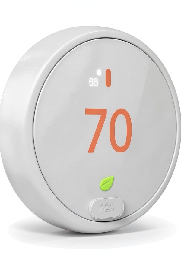Google Nest Thermostat E - Programmable Smart Thermostat for Home - 3rd Generation Nest Thermostat - Works with Alexa,White-0