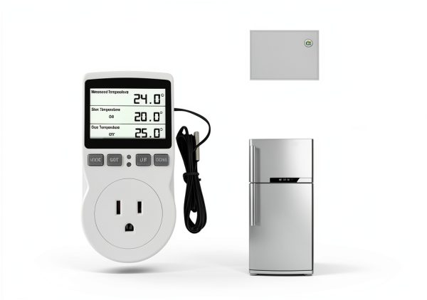 Plug in Thermostat Temperature Controller Electric Digital Thermostat Heating Cooling Mode Timer White-1