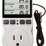 Plug in Thermostat Temperature Controller Electric Digital Thermostat Heating Cooling Mode Timer White-0